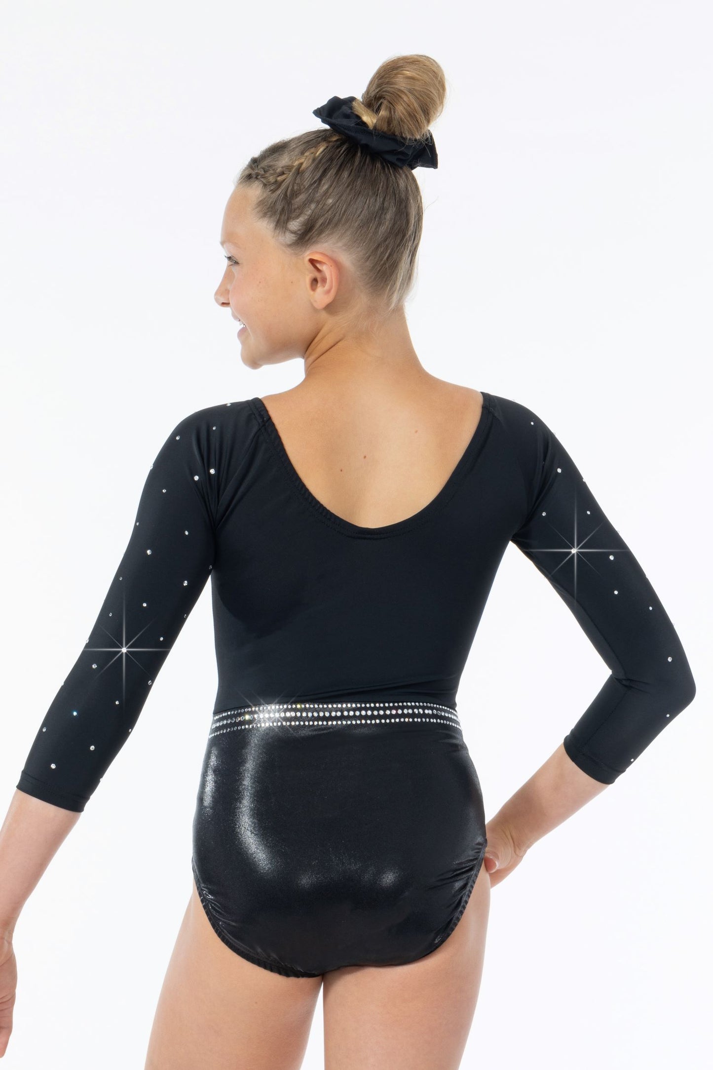 Custom Quick Ship Tonal Sparkle Leotard Long Sleeve