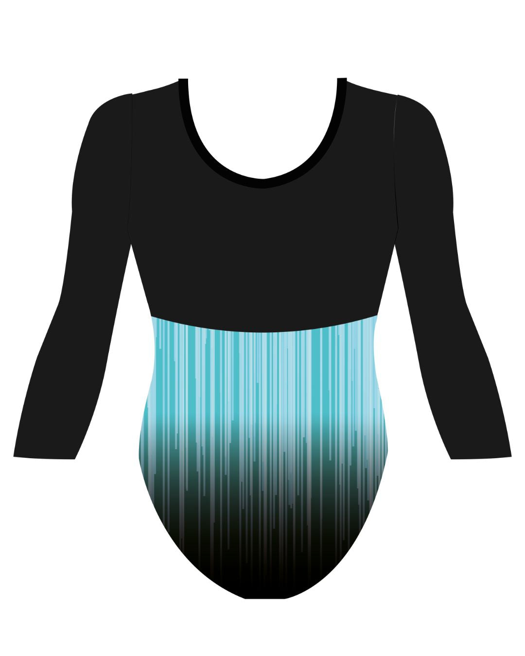 Custom Quick Ship Matrix Leotard Three Quarter Sleeve