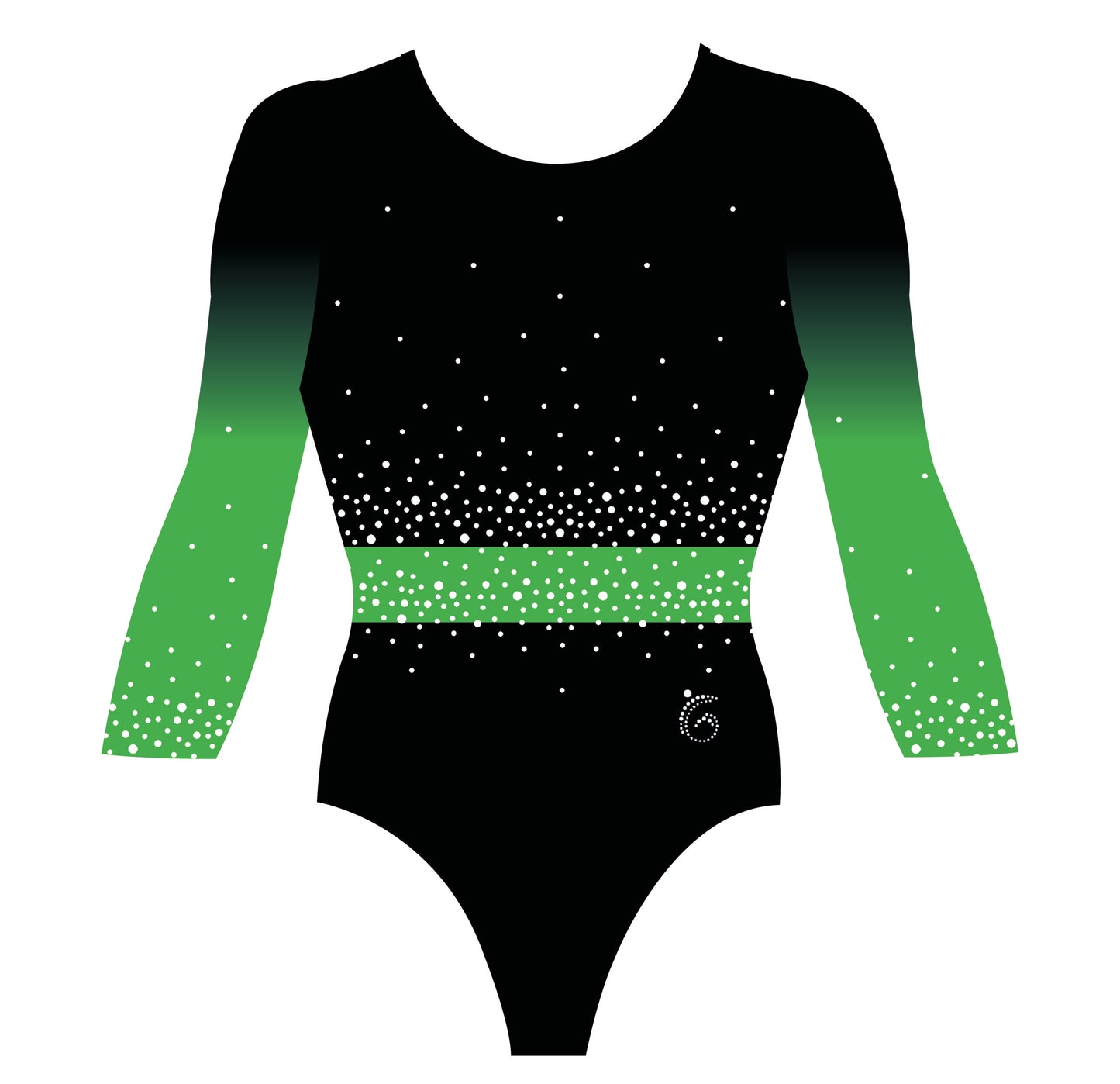 Custom Quick Ship Belted Brilliance Leotard Long Sleeve