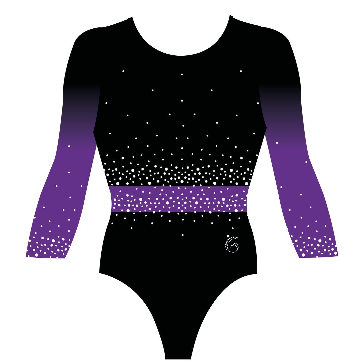 Custom Quick Ship Belted Brilliance Leotard Long Sleeve