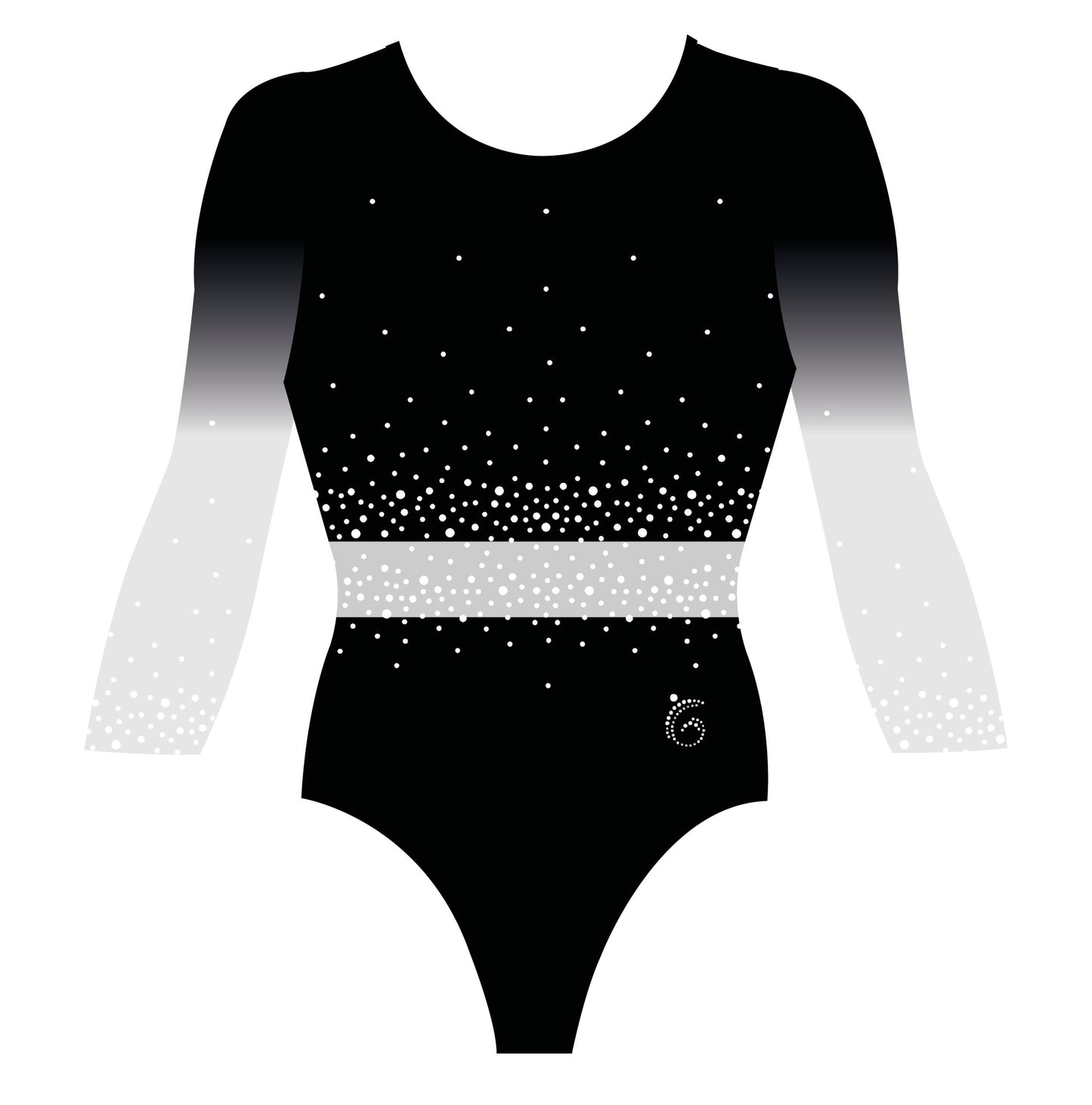 Custom Quick Ship Belted Brilliance Leotard Long Sleeve