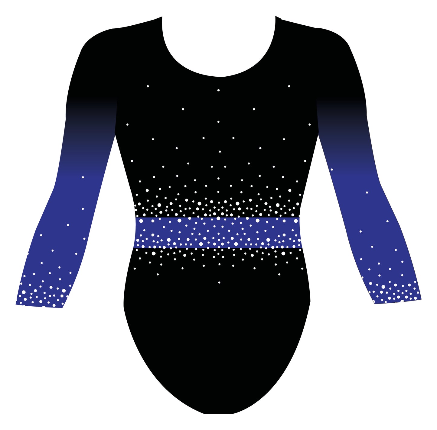 Custom Quick Ship Belted Brilliance Leotard Long Sleeve