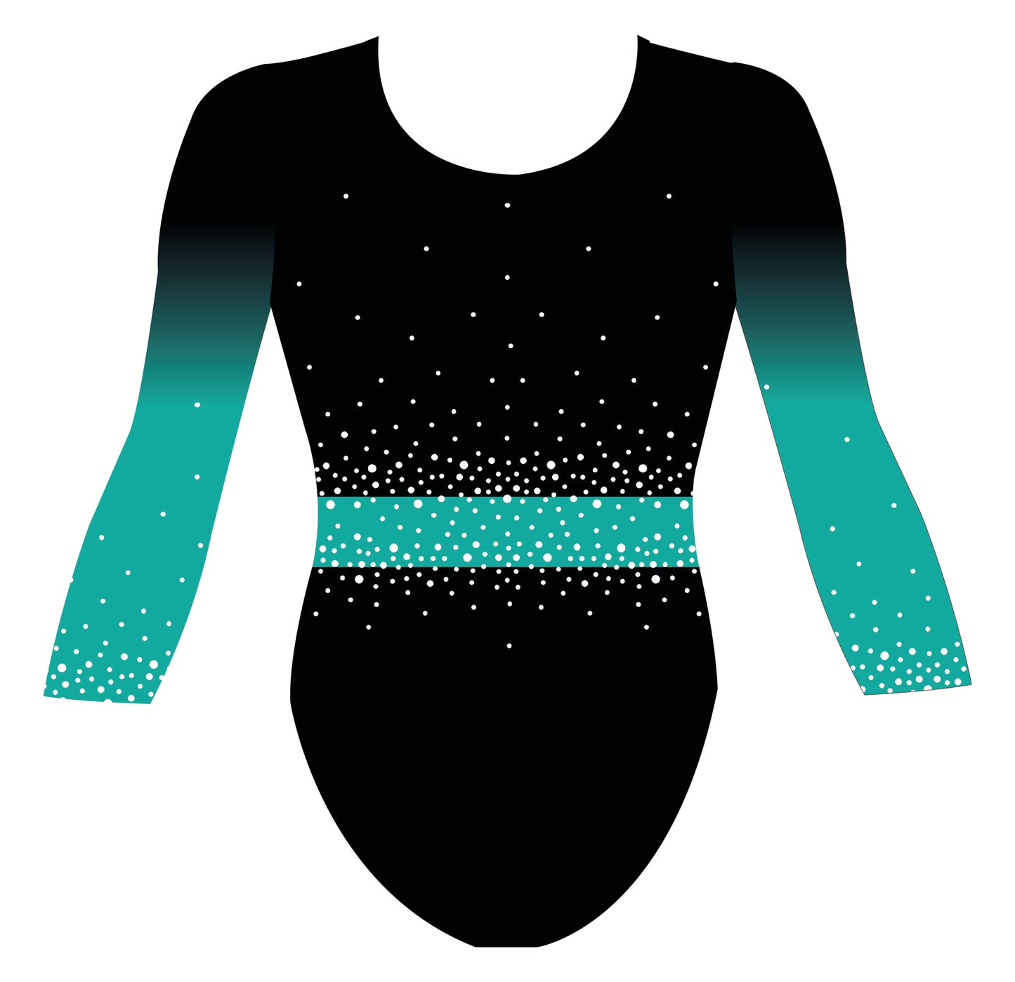 Custom Quick Ship Belted Brilliance Leotard Long Sleeve