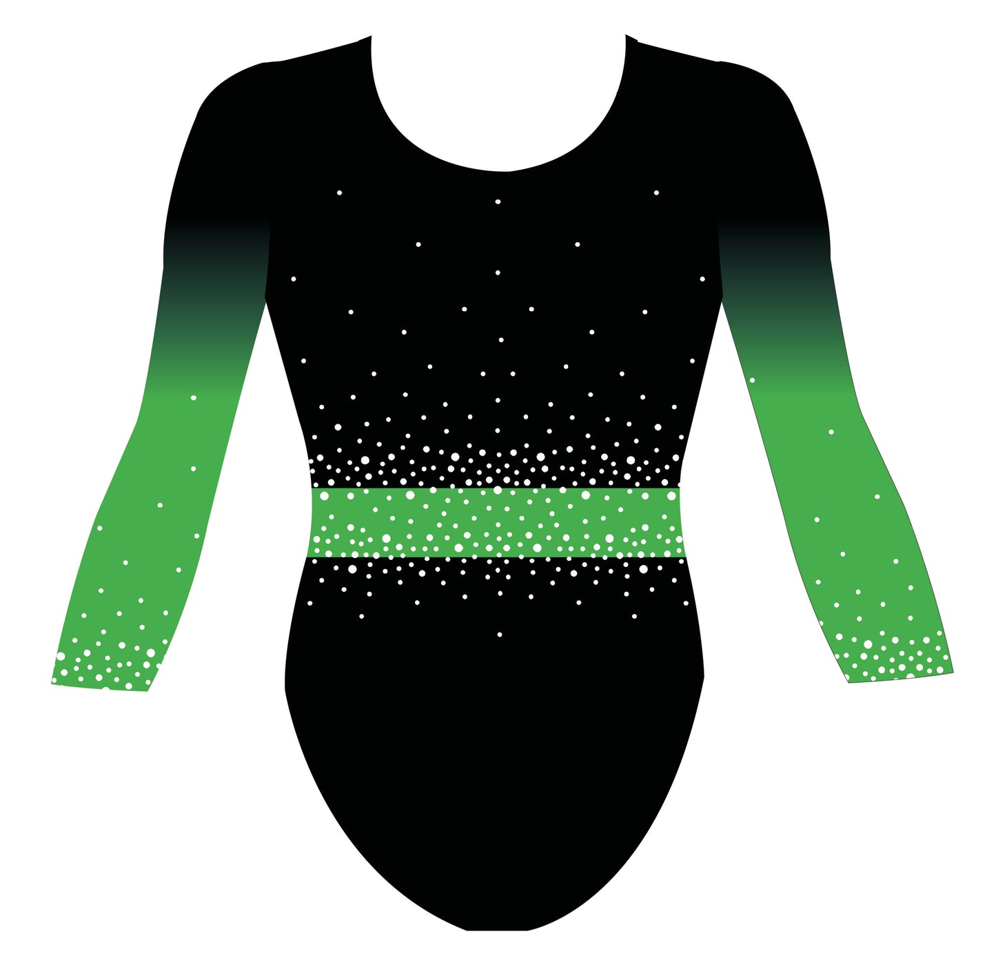 Custom Quick Ship Belted Brilliance Leotard Long Sleeve