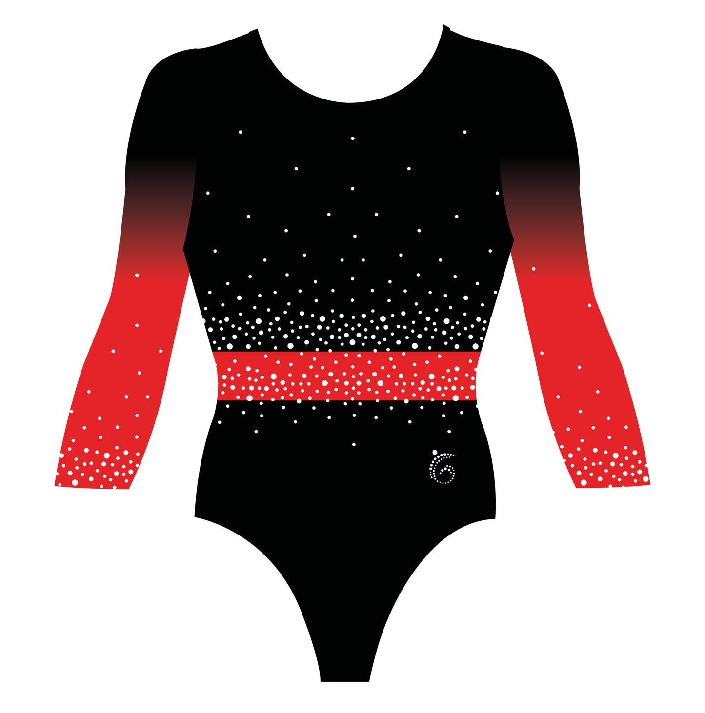 Custom Quick Ship Belted Brilliance Leotard Long Sleeve