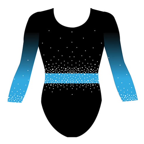 Custom Quick Ship Belted Brilliance Leotard Three Quarter Sleeve