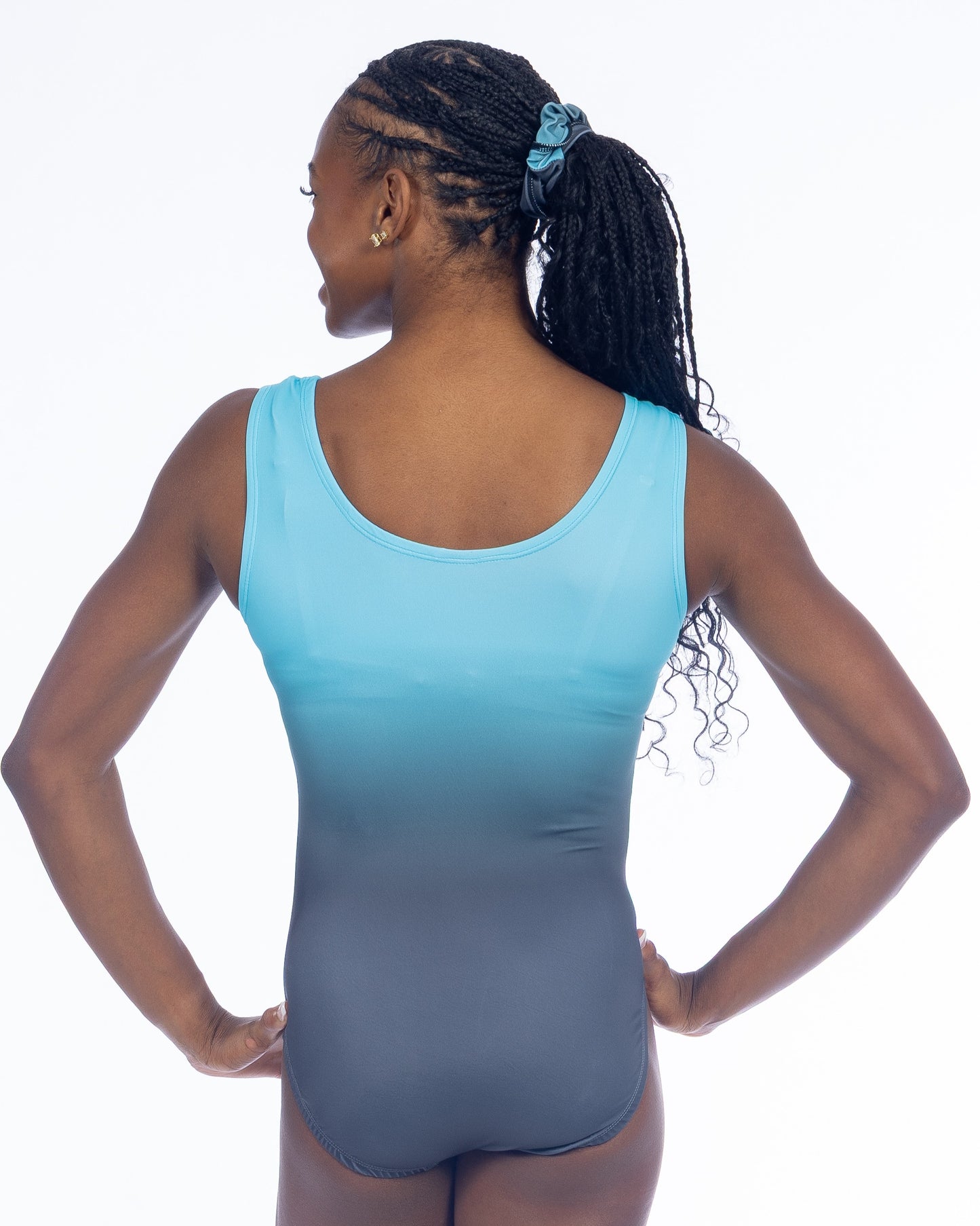 Amazing Lines Teal to Black Ombre Tank