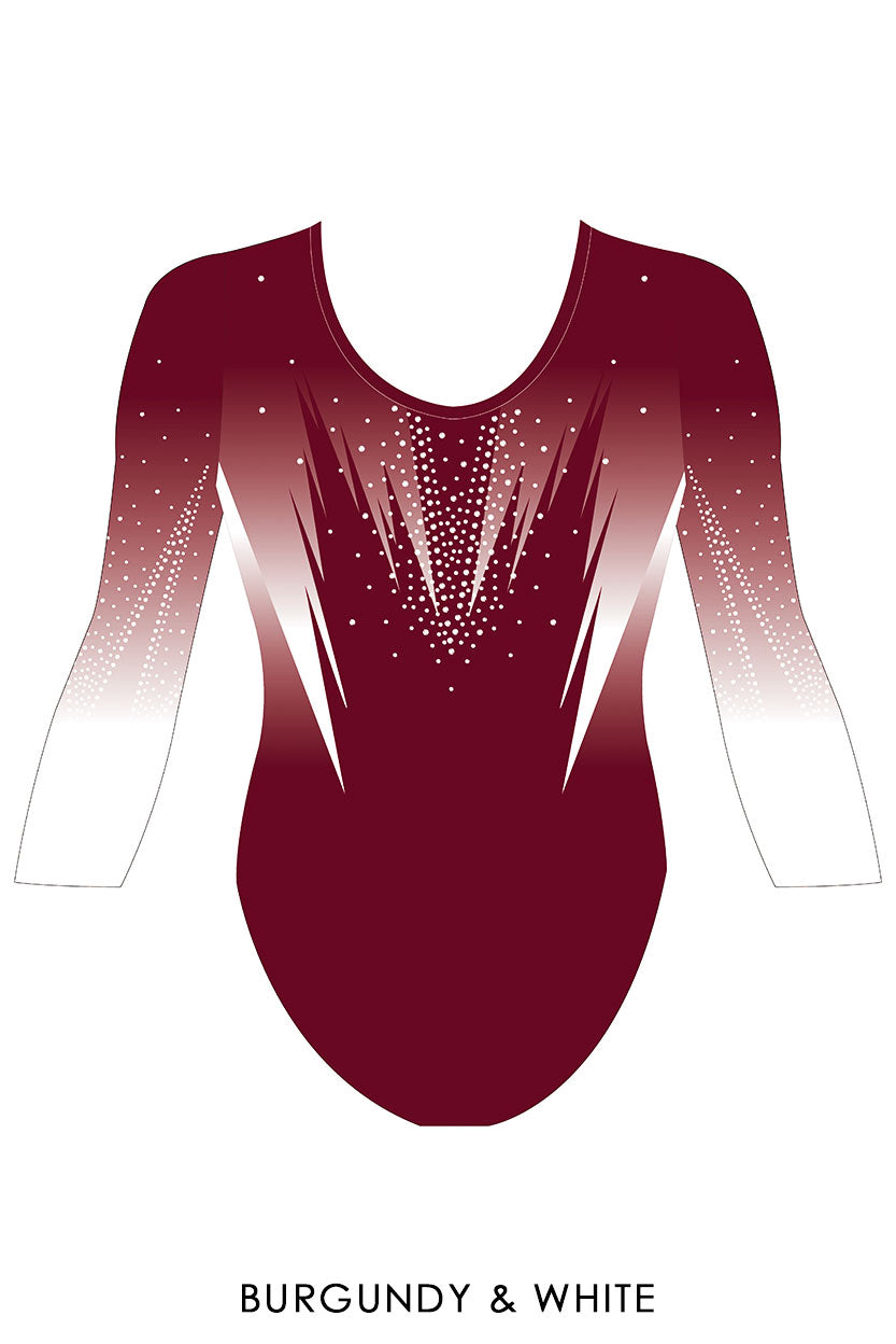 Custom Quick Ship Edgy Leotard Three Quarter Sleeve