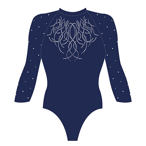 Custom Quick Ship Divine Dazzle Leotard Long Sleeve