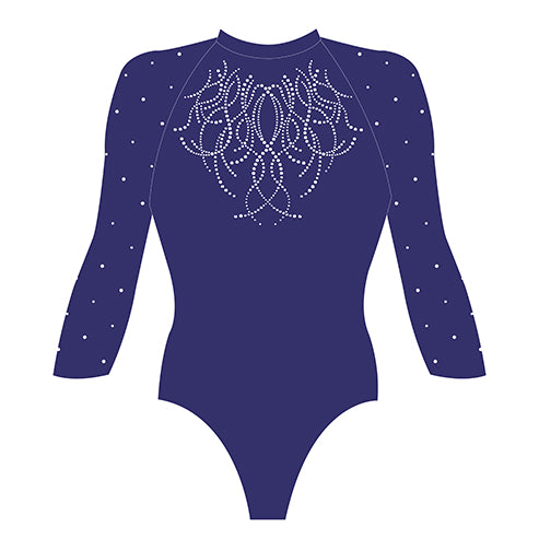 Custom Quick Ship Divine Dazzle Leotard Long Sleeve
