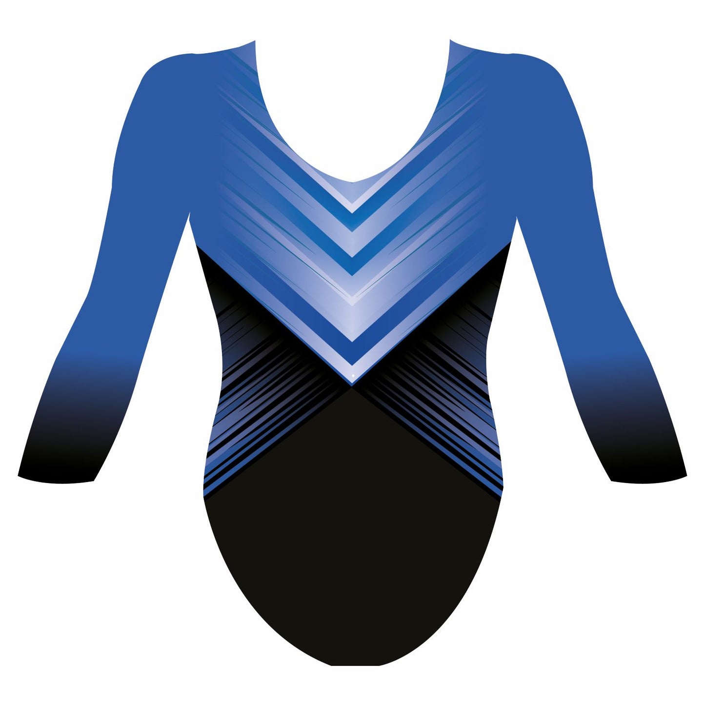 Custom Quick Ship Amazing Lines Leotard Three Quarter Sleeve