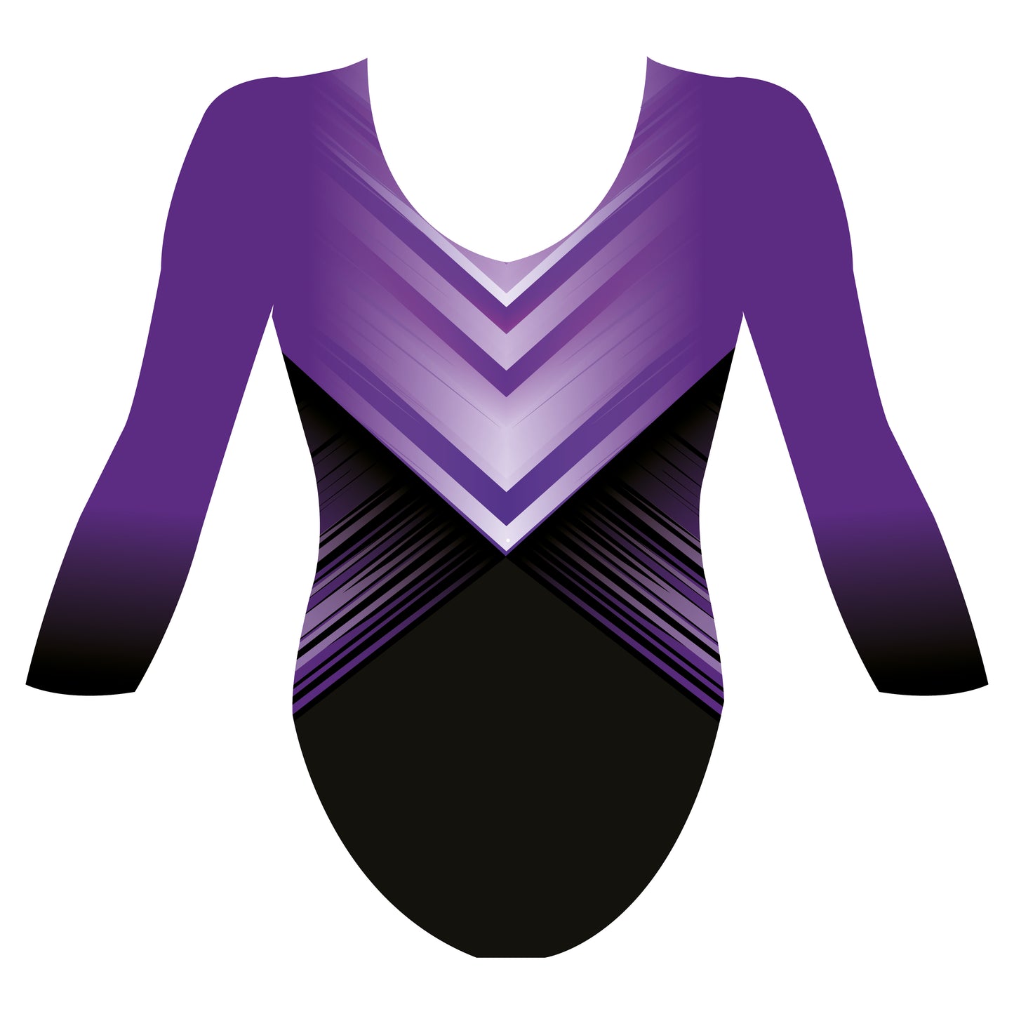 Custom Quick Ship Amazing Lines Leotard Long Sleeve