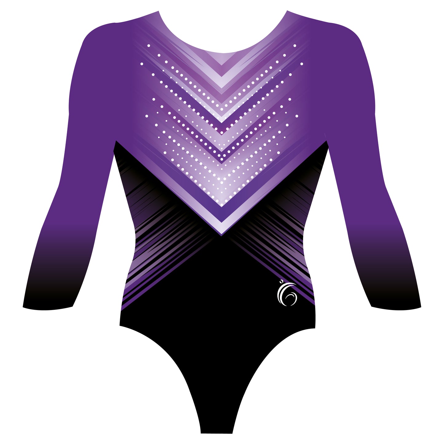 Custom Quick Ship Amazing Lines Leotard Long Sleeve