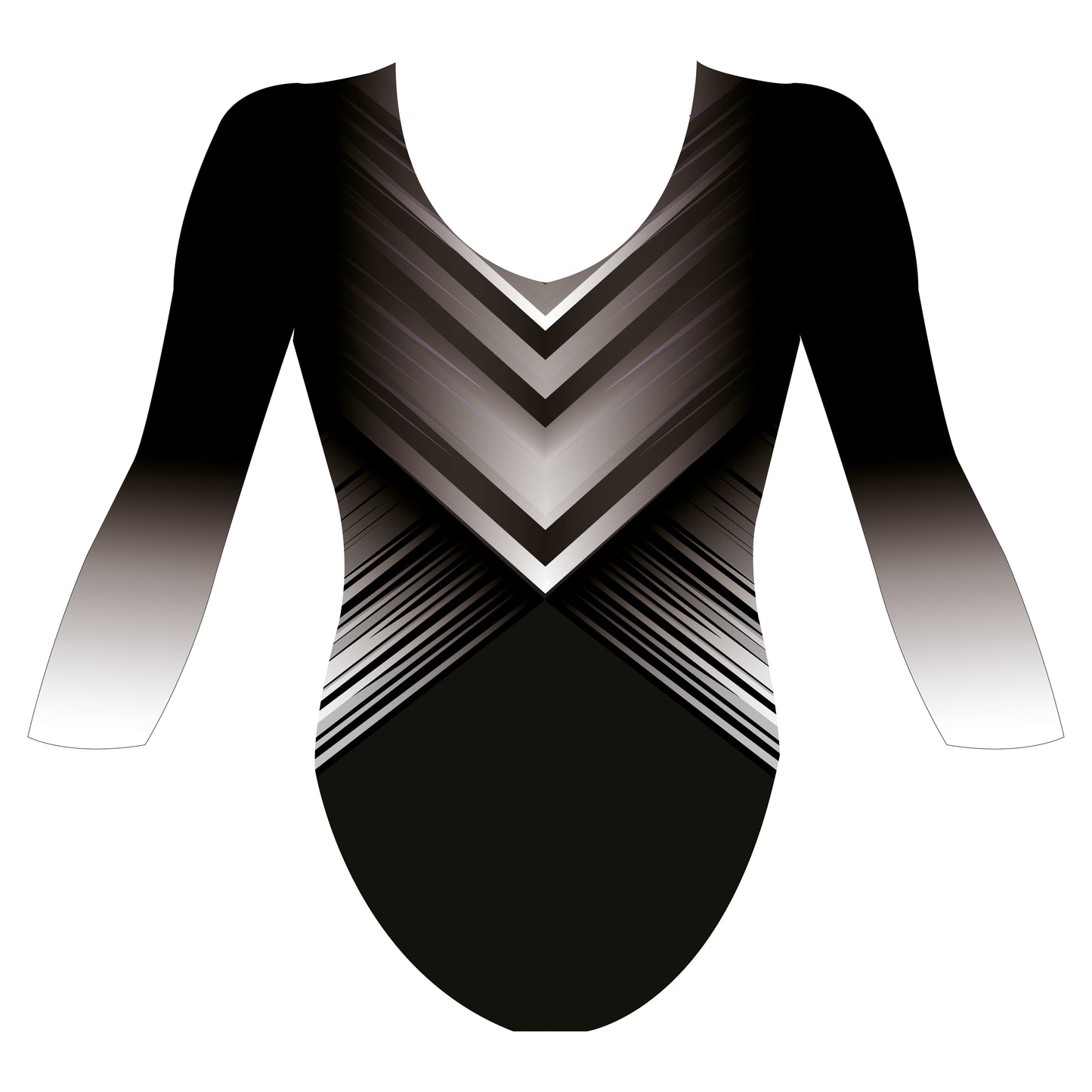 Custom Quick Ship Amazing Lines Leotard Long Sleeve