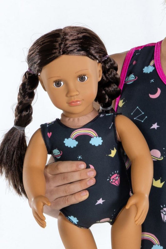 Gems and Stars Doll Leotard