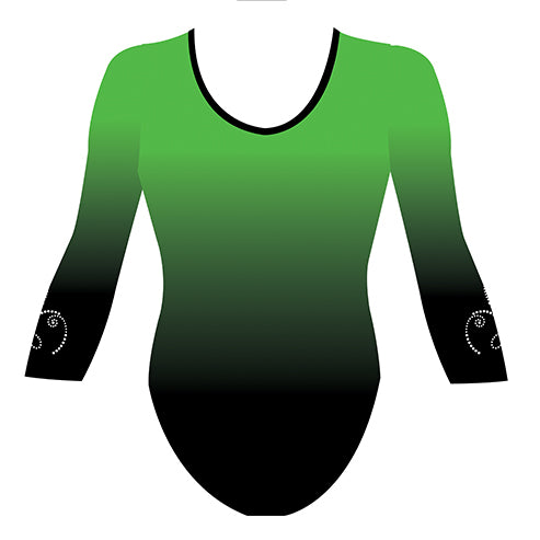 Custom Quick Ship Ombre Swirl Leotard Long Sleeve