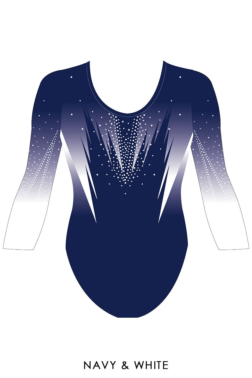 Custom Quick Ship Edgy Leotard Three Quarter Sleeve