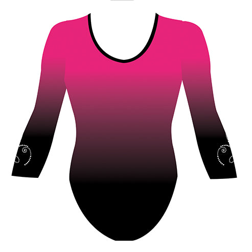 Custom Quick Ship Ombre Swirl Leotard Long Sleeve