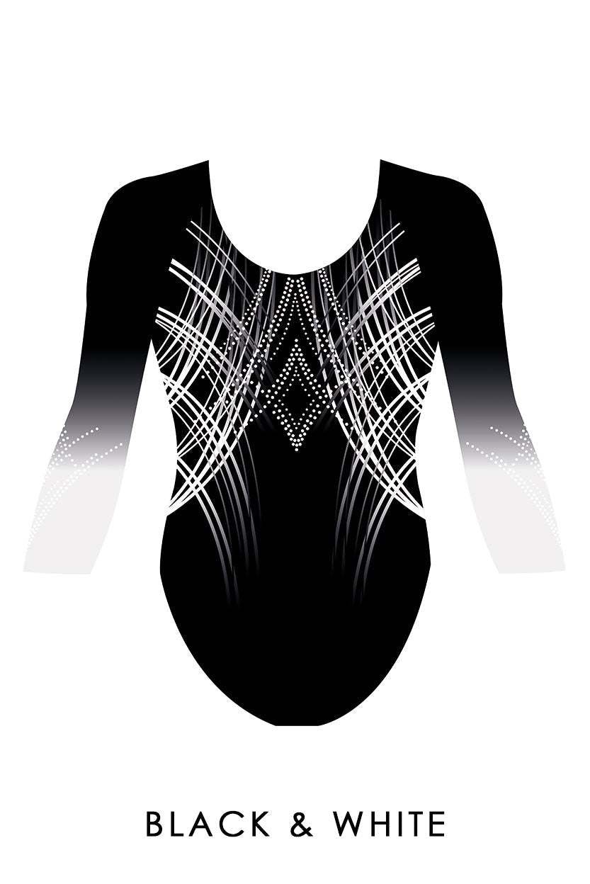 Custom Quick Ship Sublime Lines Leotard Three Quarter Sleeve