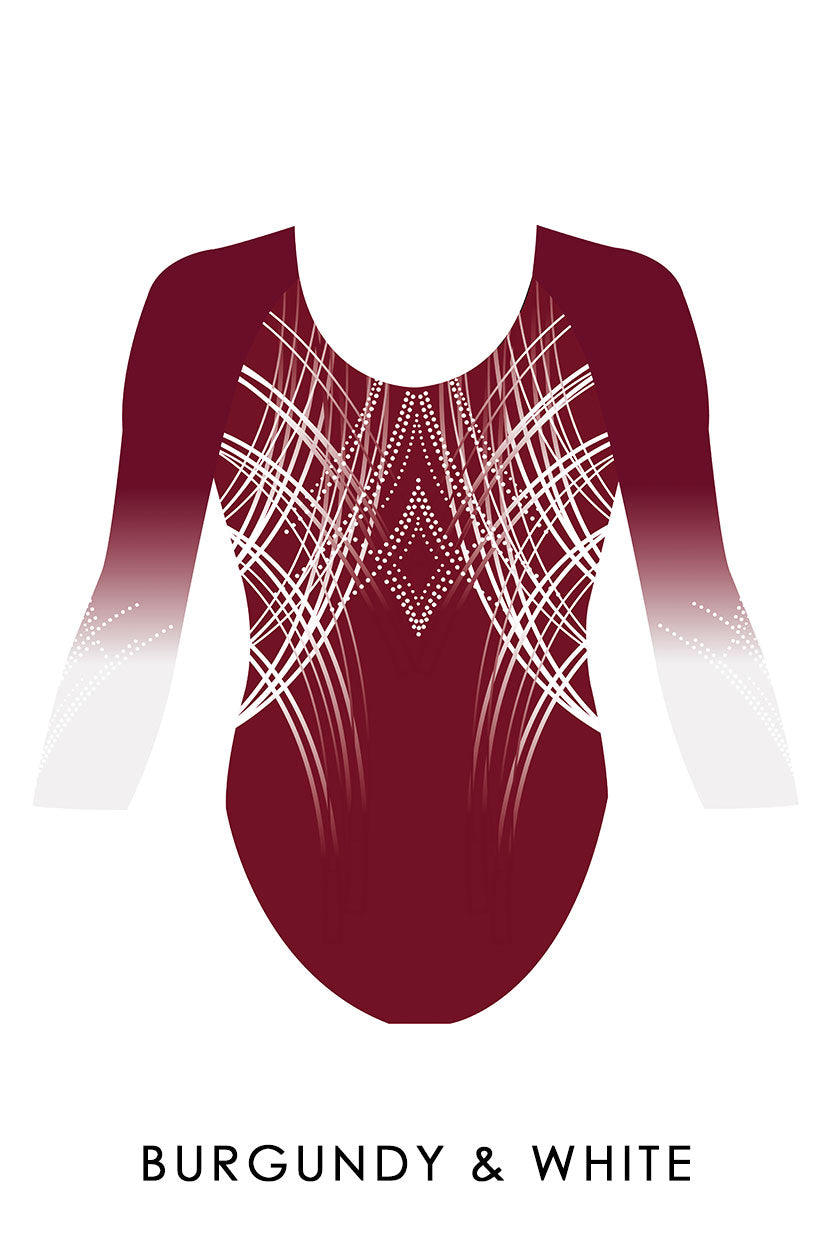Custom Quick Ship Sublime Lines Leotard Three Quarter Sleeve