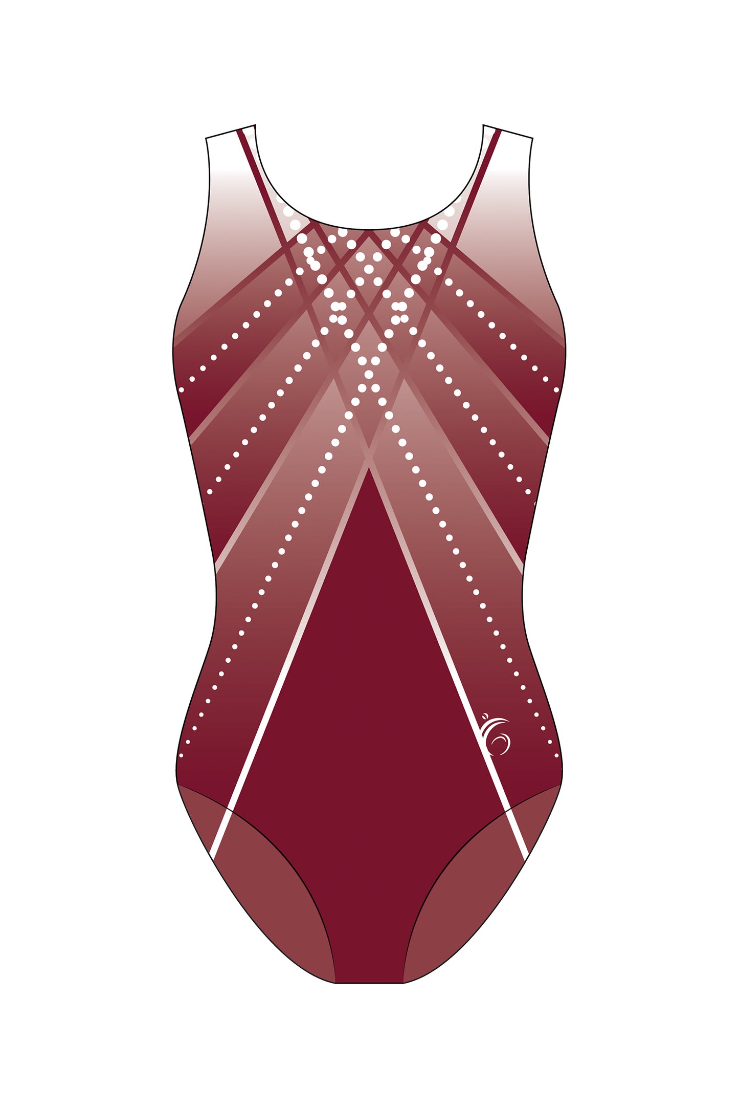 Custom Quick Ship Shimmmering Lines Sleeveless Leotard