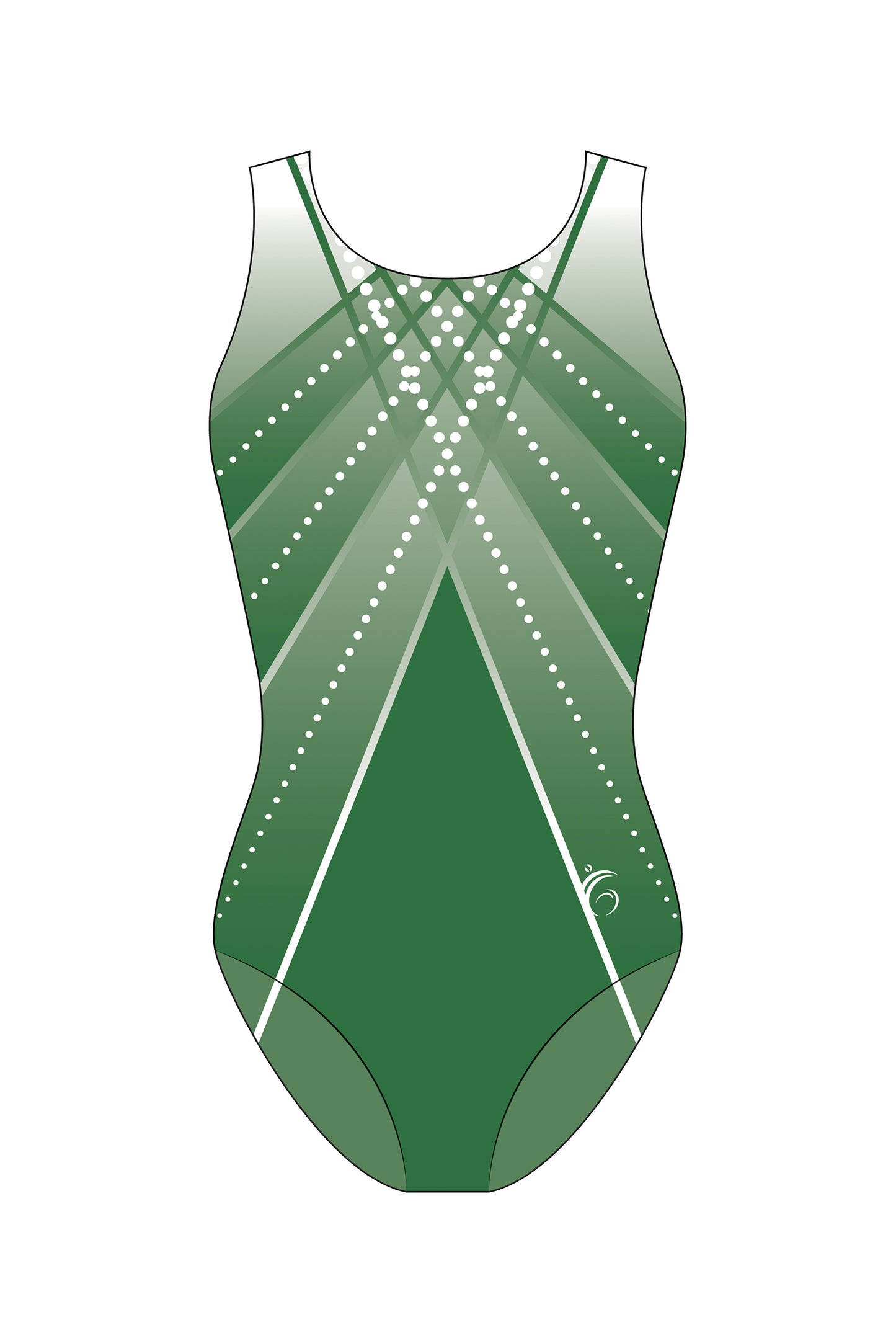 Custom Quick Ship Shimmmering Lines Sleeveless Leotard