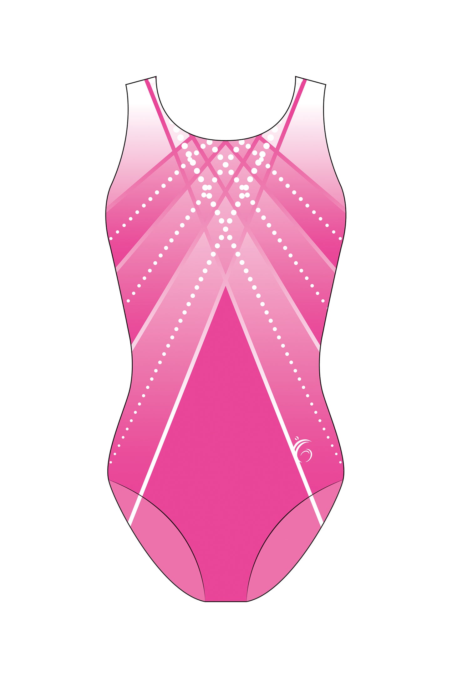 Custom Quick Ship Shimmmering Lines Sleeveless Leotard