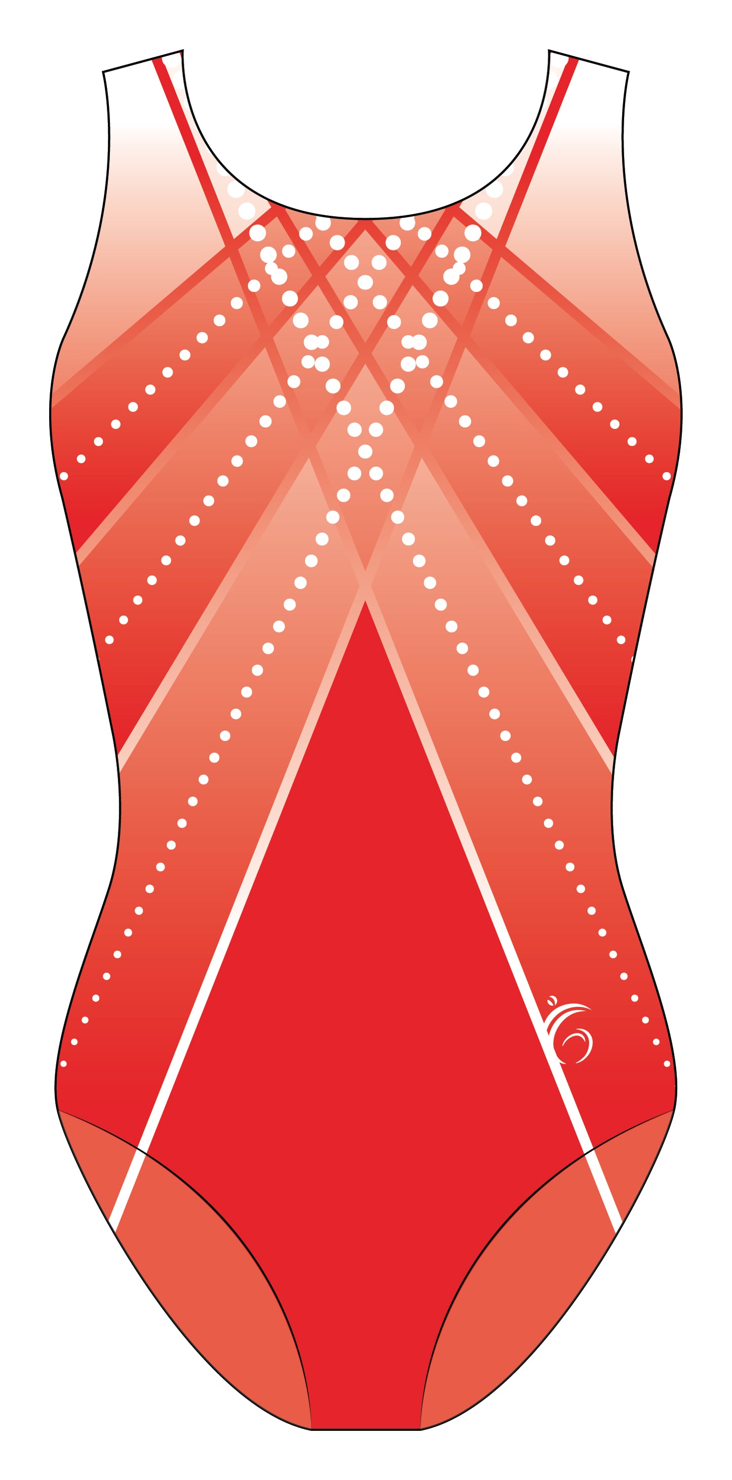 Custom Quick Ship Shimmmering Lines Sleeveless Leotard