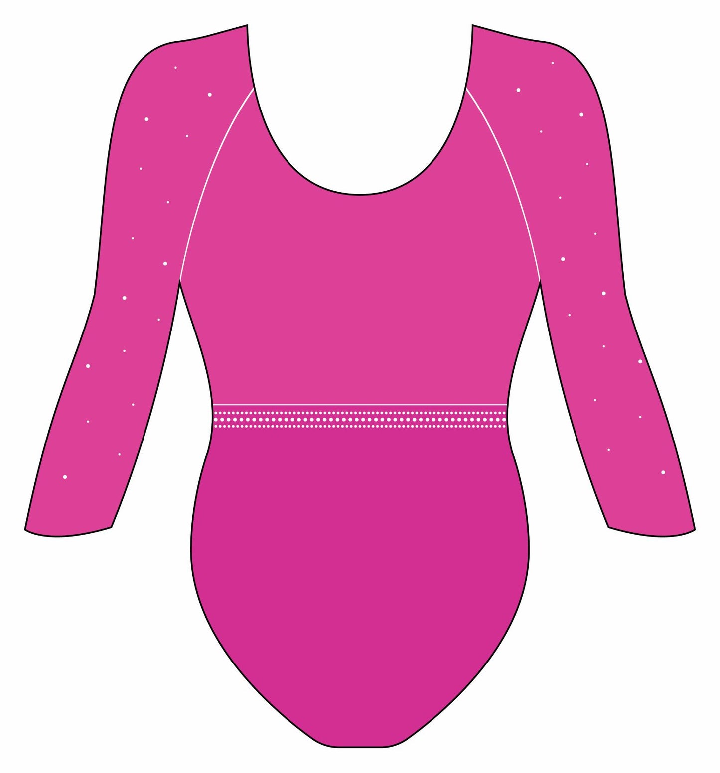 Custom Quick Ship Tonal Sparkle Leotard Long Sleeve