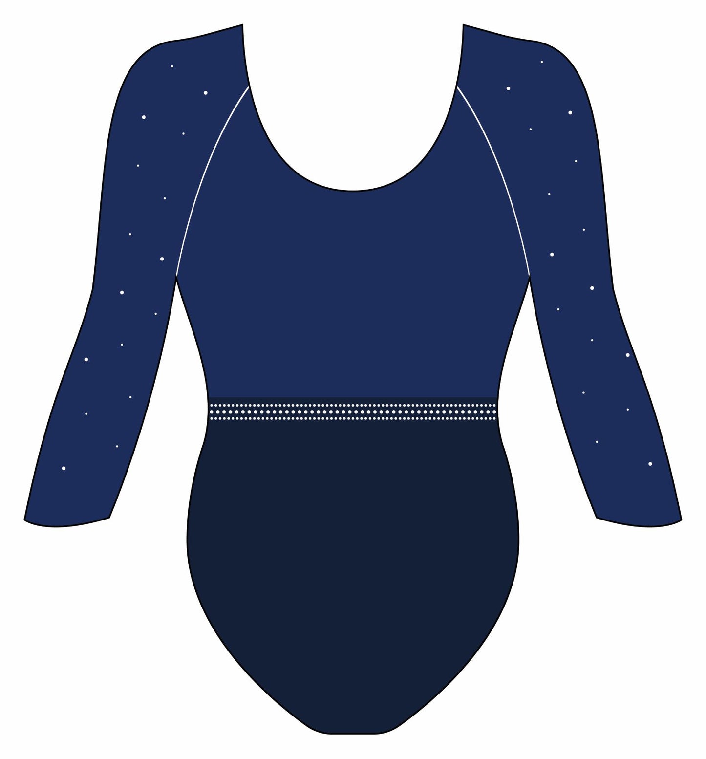 Custom Quick Ship Tonal Sparkle Leotard Long Sleeve