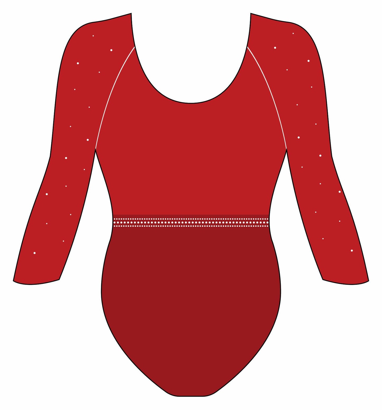 Custom Quick Ship Tonal Sparkle Leotard Long Sleeve
