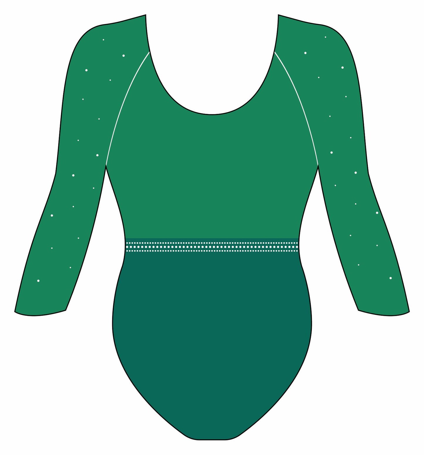 Custom Quick Ship Tonal Sparkle Leotard Long Sleeve