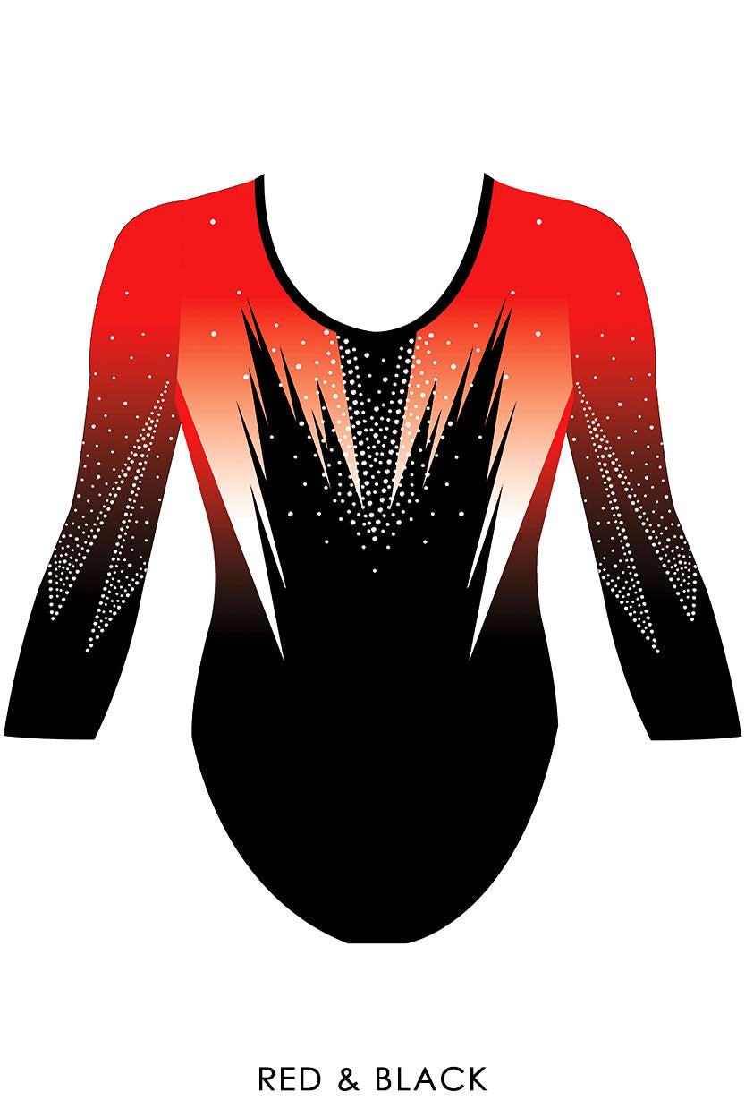 Custom Quick Ship Edgy Leotard Three Quarter Sleeve