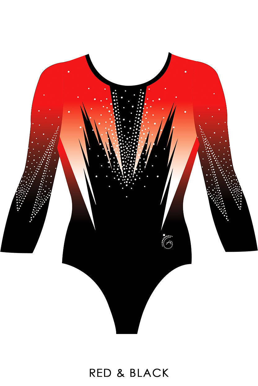 Custom Quick Ship Edgy Leotard Three Quarter Sleeve