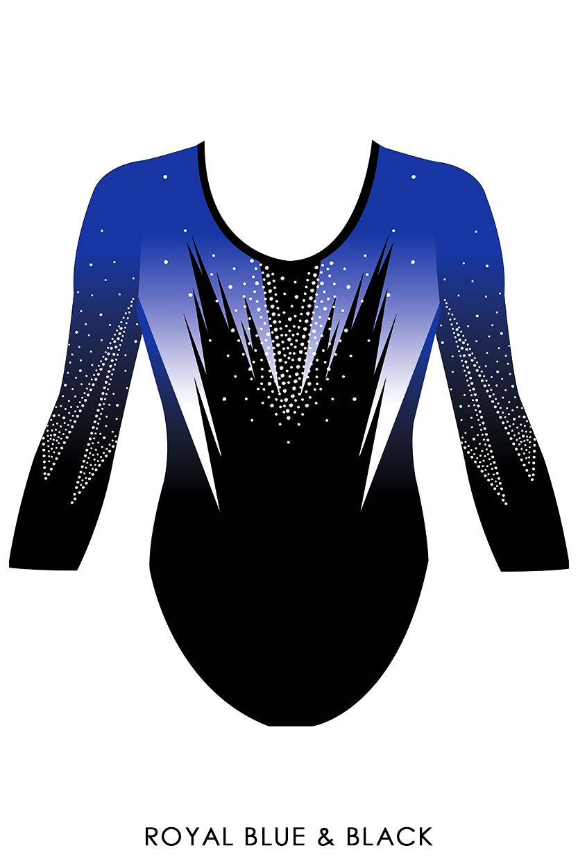 Custom Quick Ship Edgy Leotard Three Quarter Sleeve