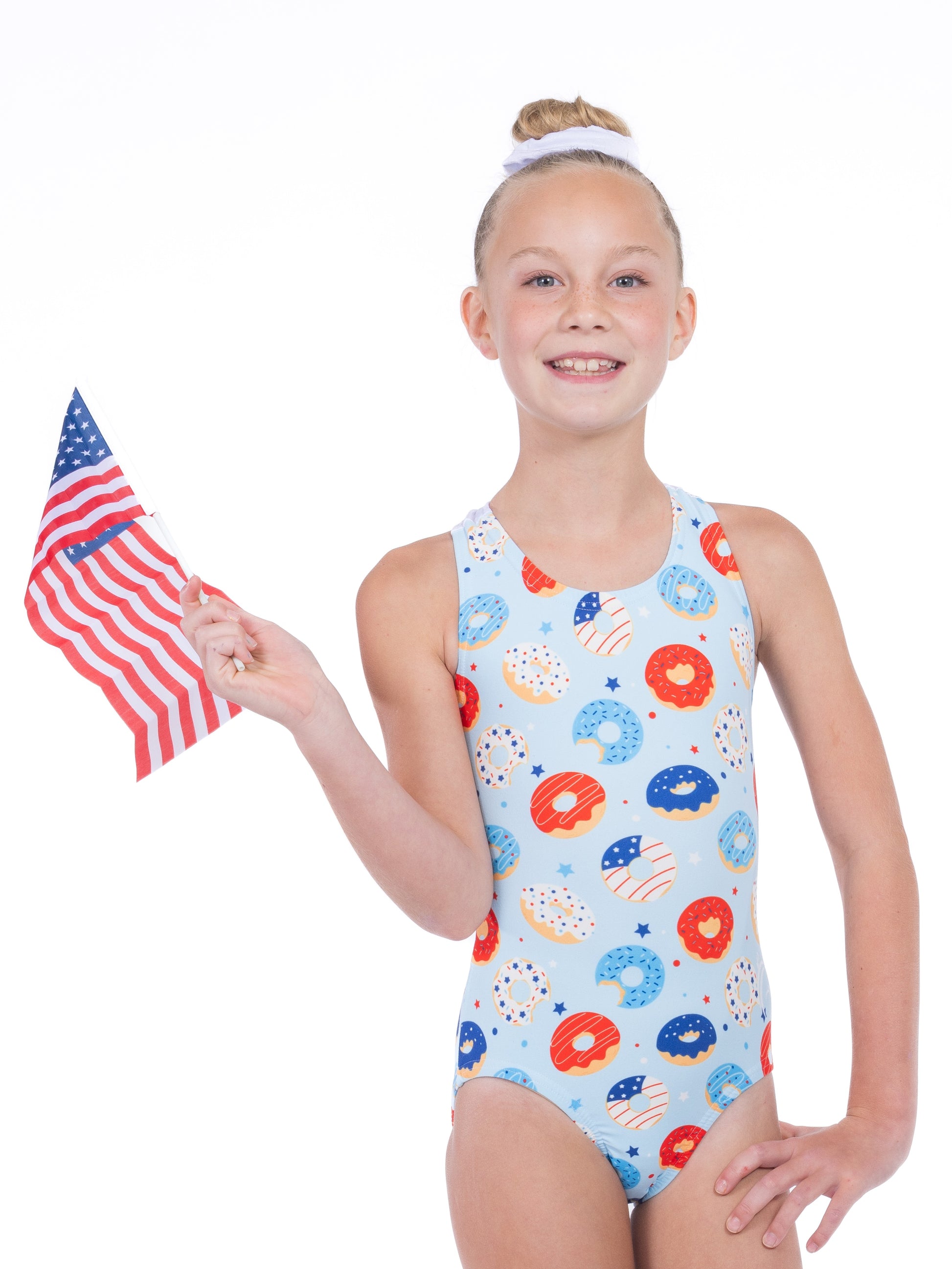 Made in the USA gymnastics apparel. Softy fabric gymnastics leotard!