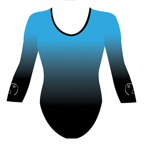 Custom Quick Ship Ombre Swirl Leotard Long Sleeve