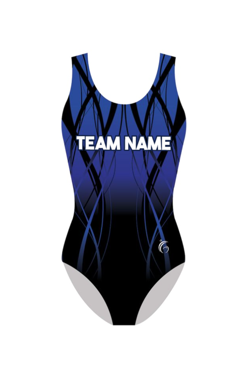 Custom Quick Ship Logo Leotard Cascading Lines