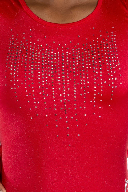 Amazing Sparkle Twist Back Leotard in Red