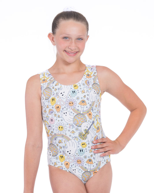 PREORDER Funky Halloween Twist Back Leotard