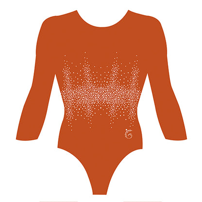 Custom Quick Ship Radiant Sparkle Leotard Three Quarter Sleeve