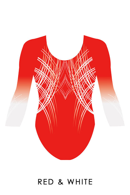 Custom Quick Ship Sublime Lines Leotard Three Quarter Sleeve