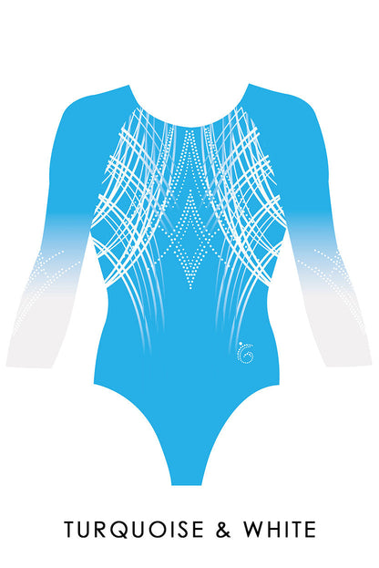 Custom Quick Ship Sublime Lines Leotard Three Quarter Sleeve