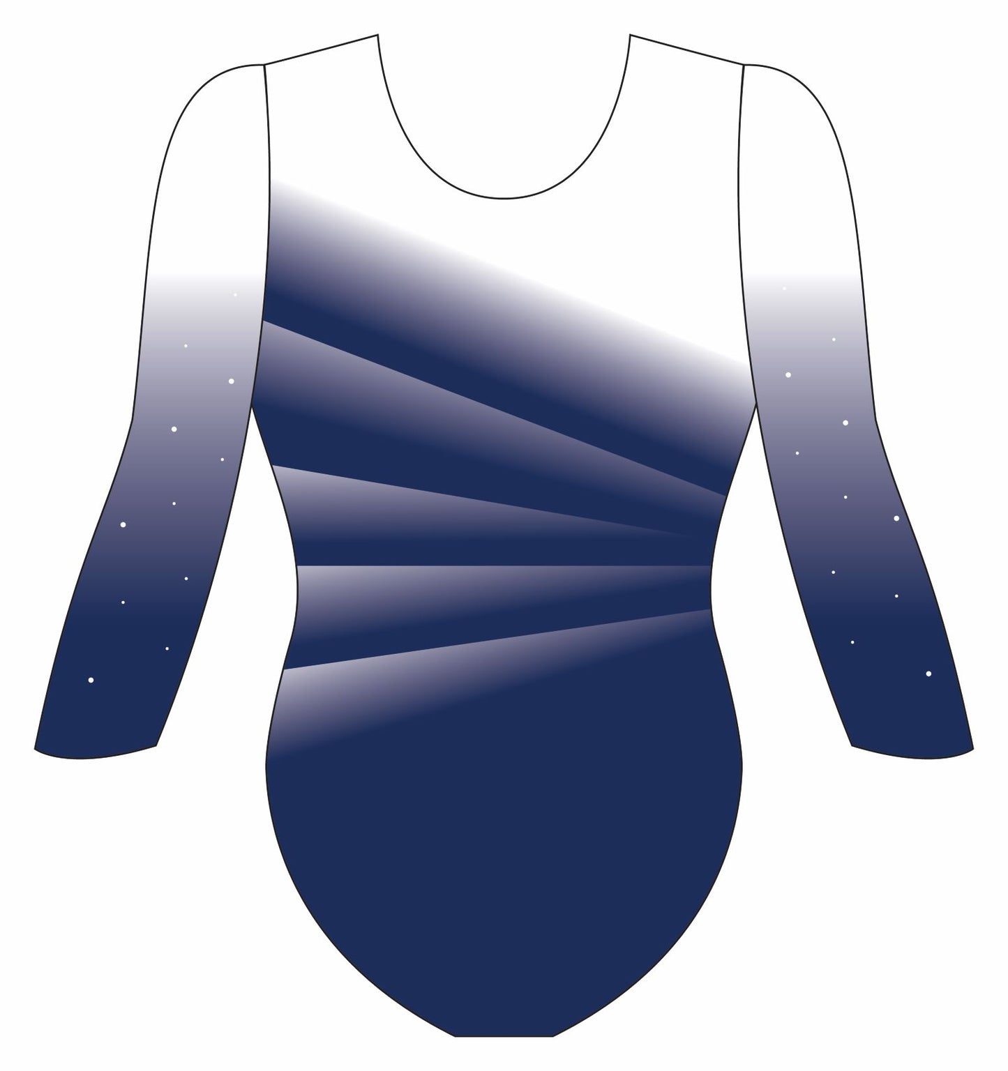 Custom Quick Ship Divine Diagonal Leotard Long Sleeve