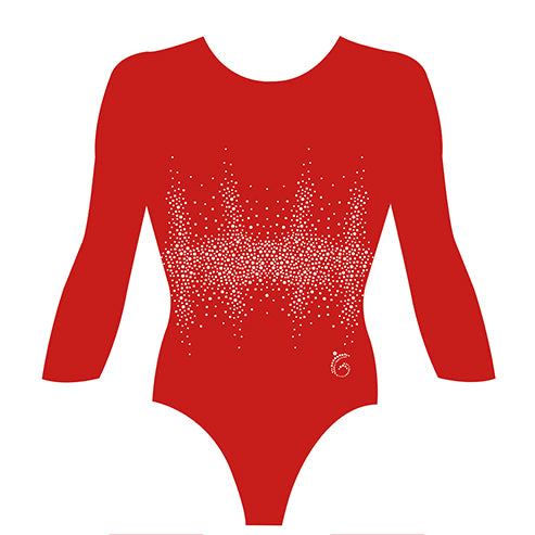 Custom Quick Ship Radiant Sparkle Leotard Three Quarter Sleeve