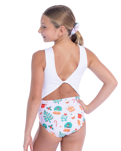 Snow Cutie Twist Back Leotard