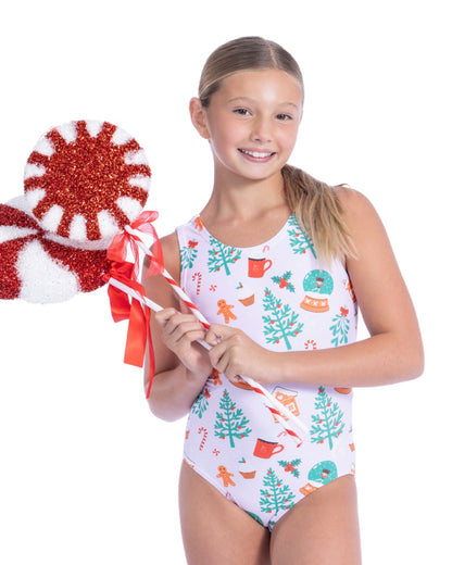 Snow Cutie Twist Back Leotard