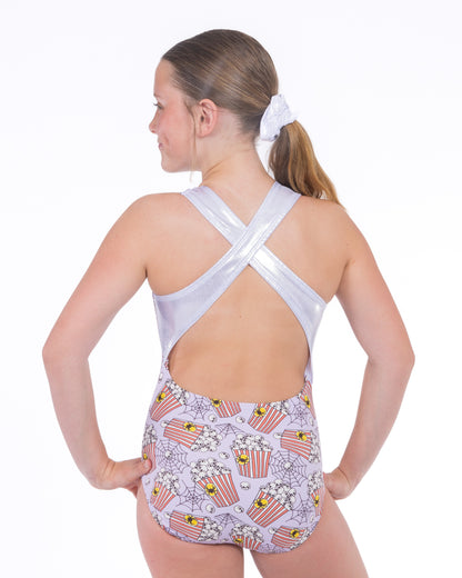 Spooky Popcorn Criss Cross Back Leotard