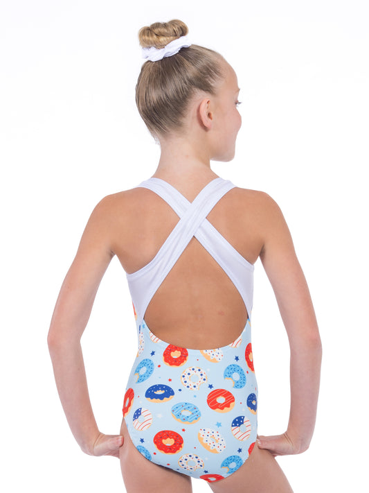 Made in the USA gymnastics apparel. Softy fabric gymnastics leotard!