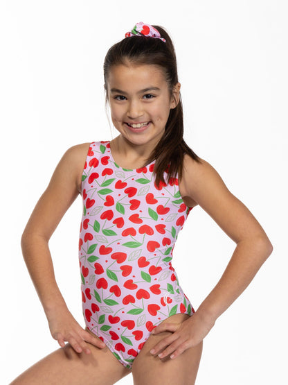 Cherry Love Criss Cross Back Leotard